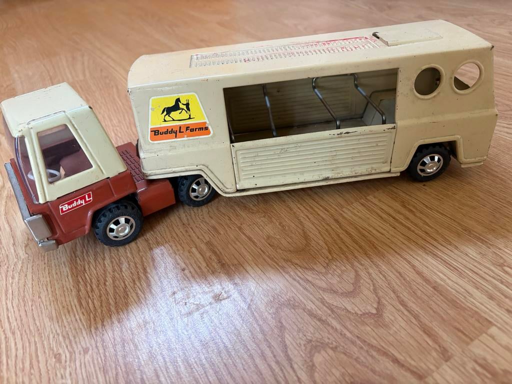 Buddy L vintage speelgoed paardentrailer, Verzamelen, Ophalen of Verzenden, Gebruikt