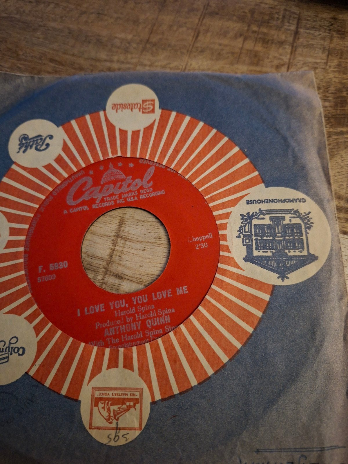 Anthony quinn / i love you, you love me, Ophalen of Verzenden, Zo goed als nieuw, Pop