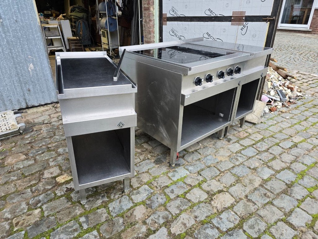 Professionele MKN Inductie Kookplaat + RVS Werktafel Horeca, Ophalen, RVS Meubilair