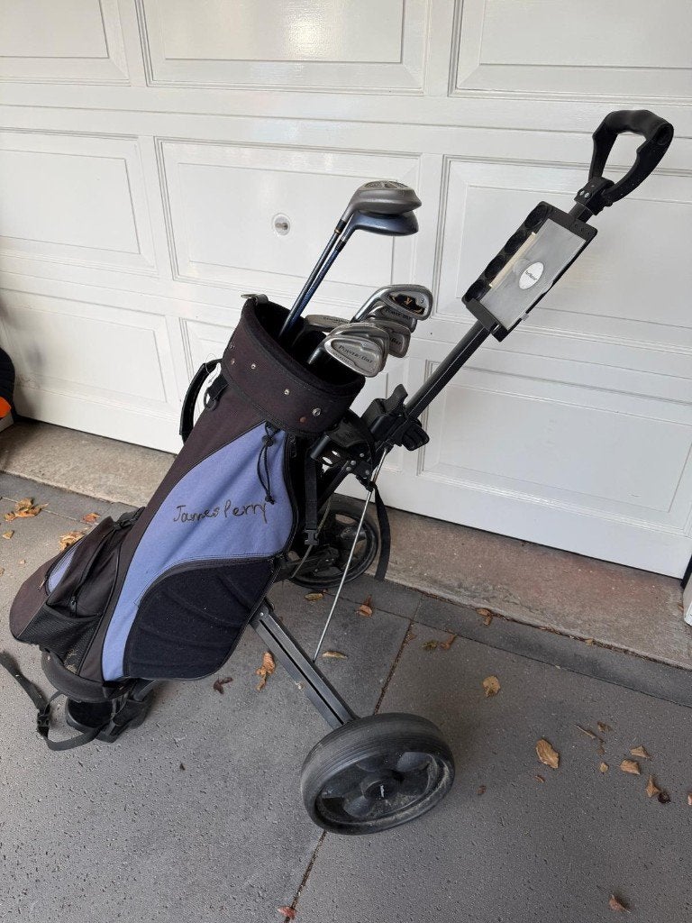Complete linkshandige golfset + tas & trolley | graphite