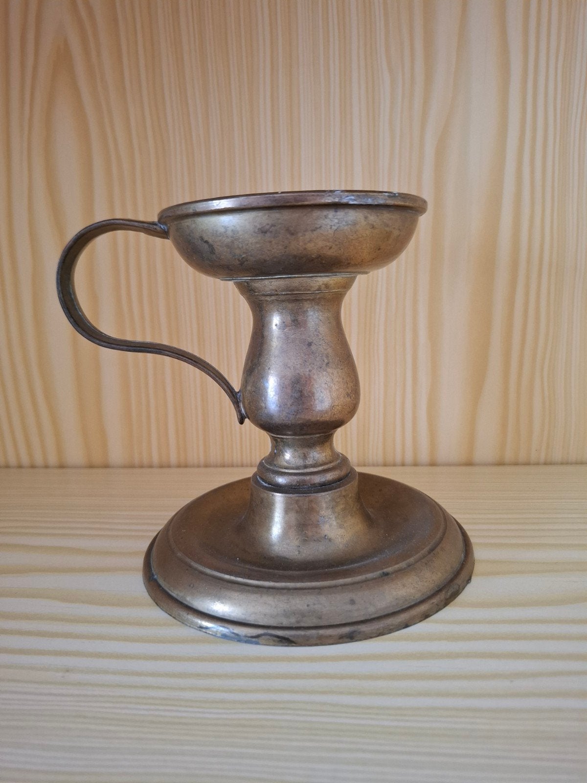 Kleine koperen kandelaar, Ophalen, Koper of Brons