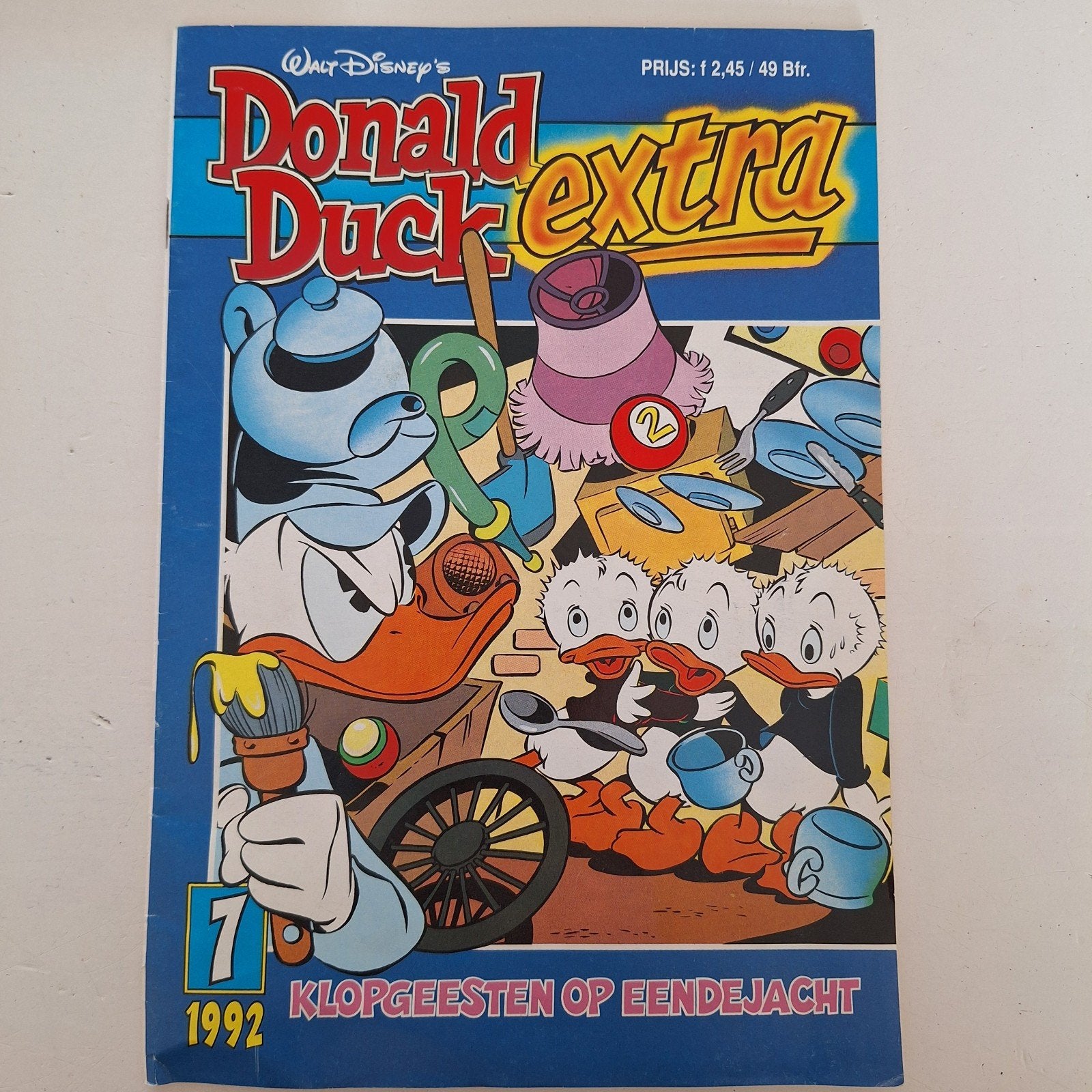 Donald Duck Extra Nr. 7 - Klopgeesten op Eendejacht (1992), Eén stripboek, Ophalen of Verzenden, Zo goed als nieuw, Donald Duck