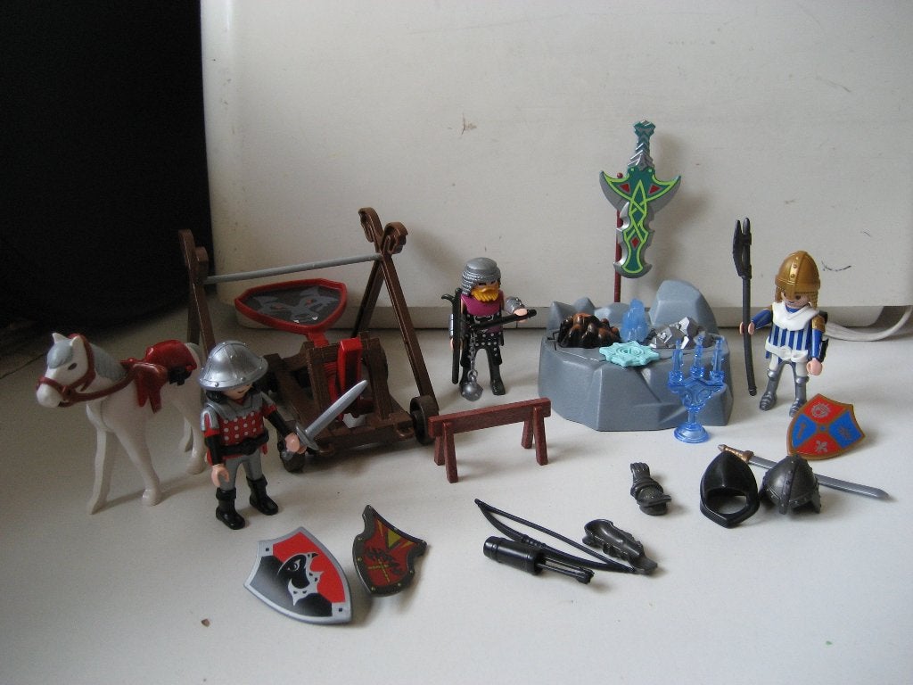 playmobil ridder set met wapentuig en attributen, Ophalen of Verzenden, Zo goed als nieuw