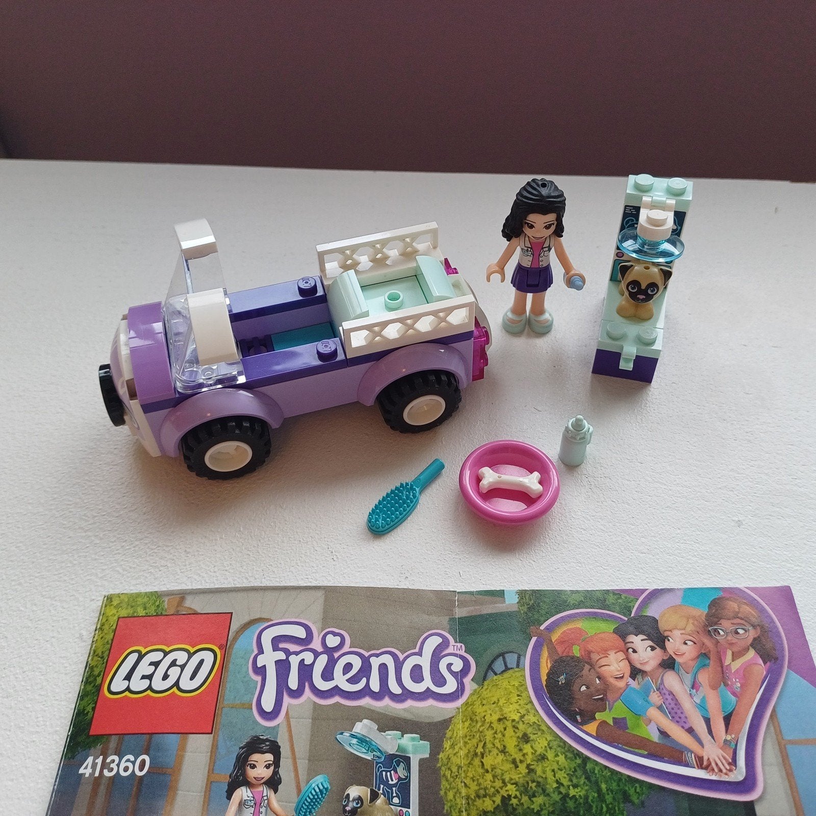 LEGO Friends 41360 Emma's mobiele dierenkliniek compleet, Ophalen of Verzenden, Zo goed als nieuw