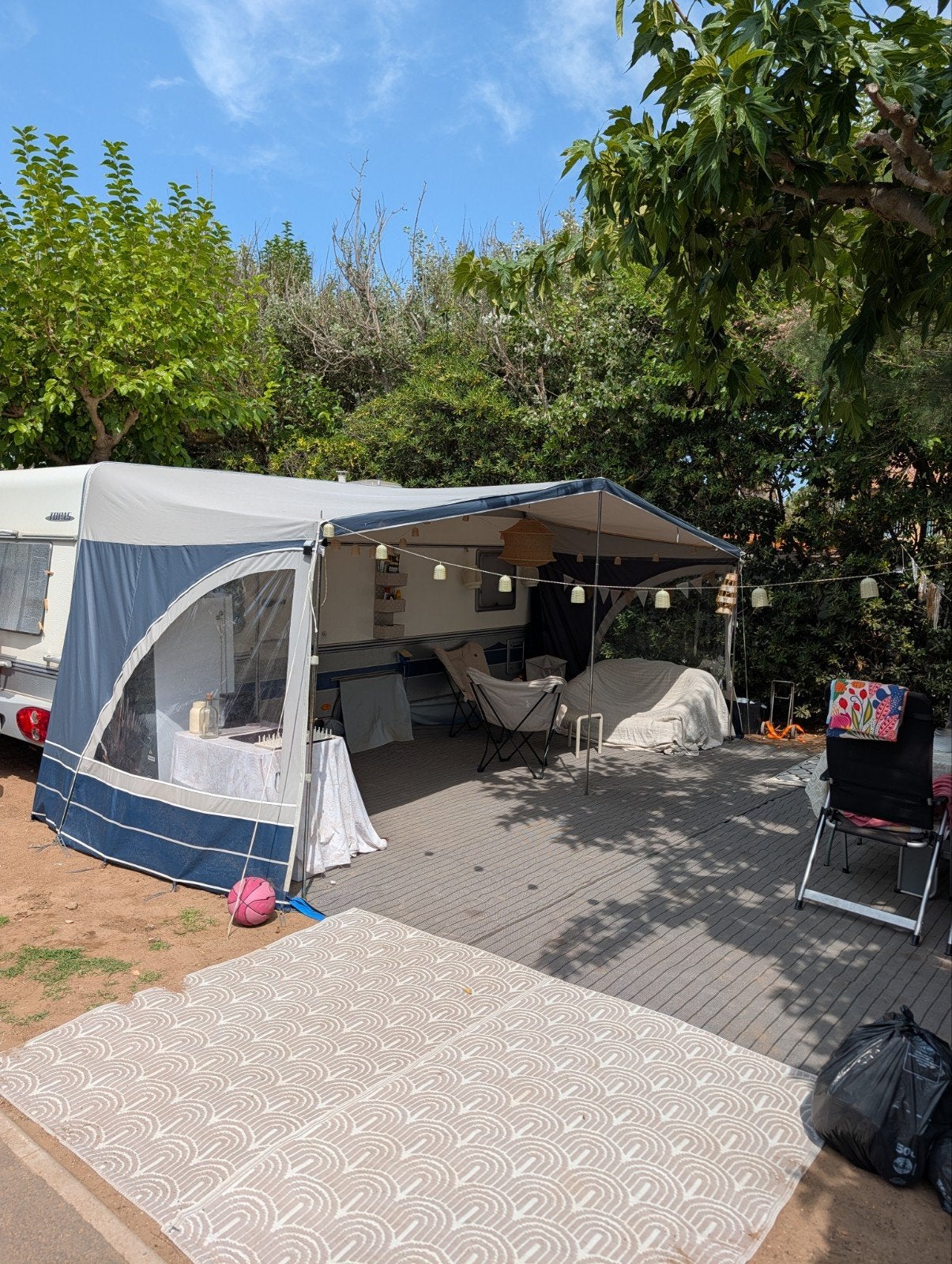 Luifel Obelink Domaso (omloopmaat 13) incl. metalen stokken, Ophalen, Gebruikt, Overige merken