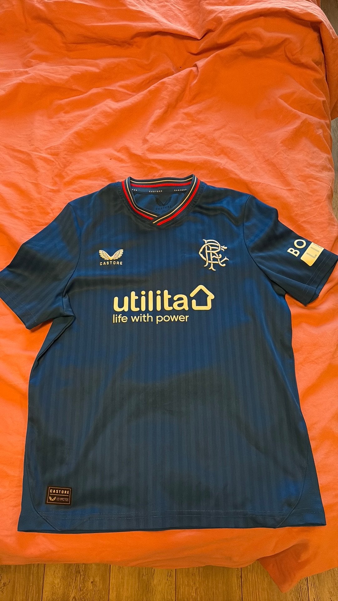 Origineel Glasgow Rangers Gastore shirt maat 158, Kinderen en Baby's, Kinderkleding | Maat 158, Ophalen of Verzenden, Gebruikt