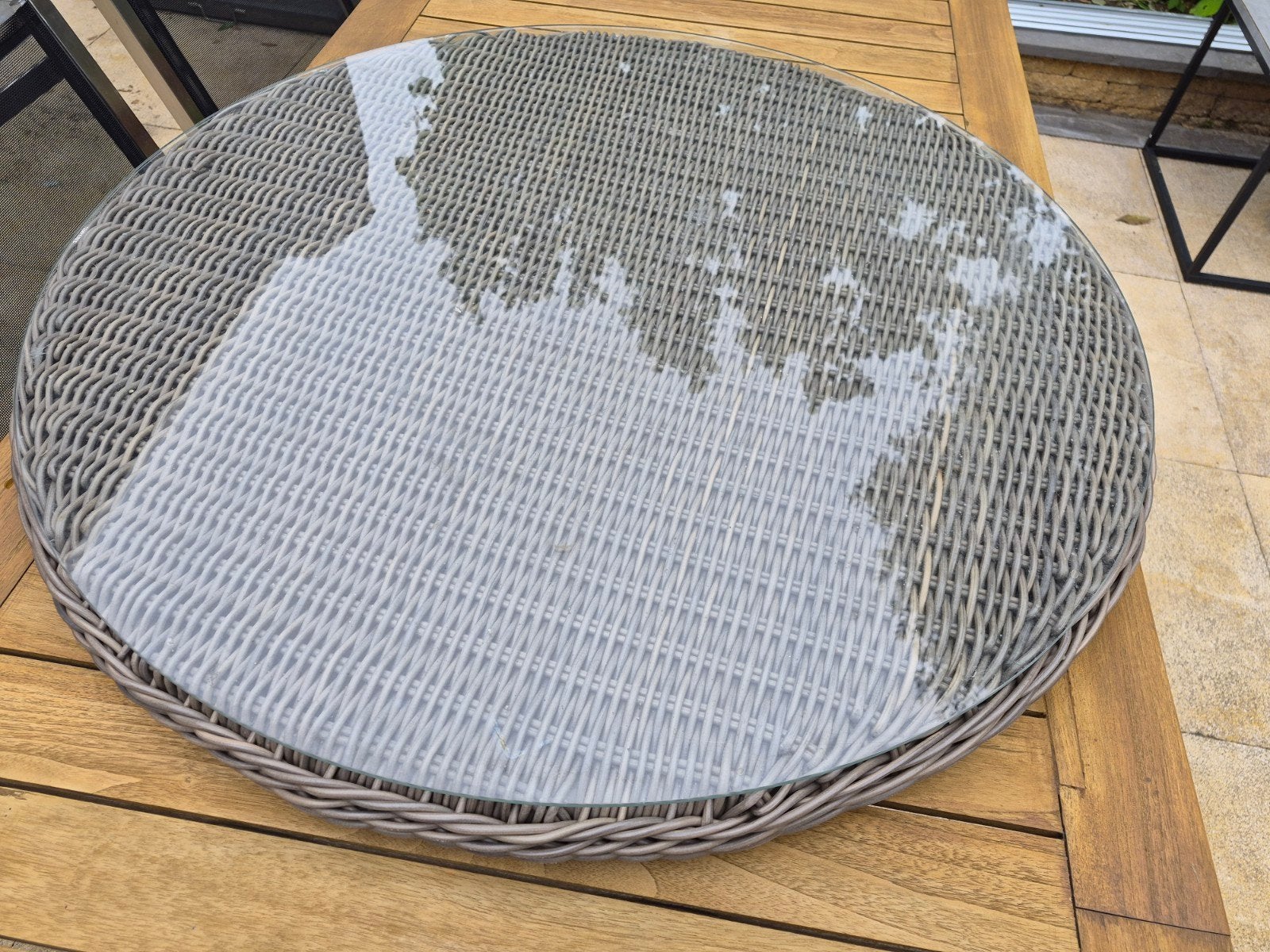Lazy Susan victoria pure tafel 4 seasons outdoor Brighton, Tuin en Terras, Tuintafels, Ophalen, Zo goed als nieuw, Rechthoekig