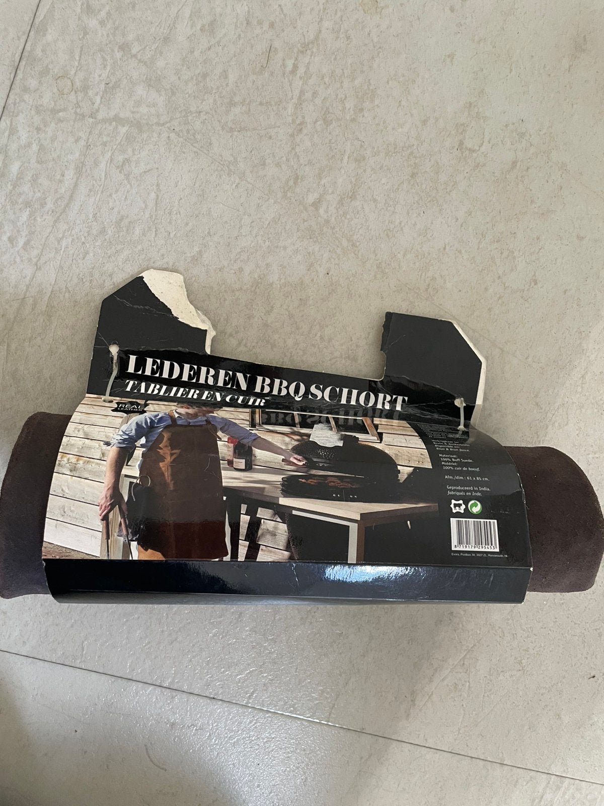 Leren BBQ schort, Tuin en Terras, Verzenden, Nieuw