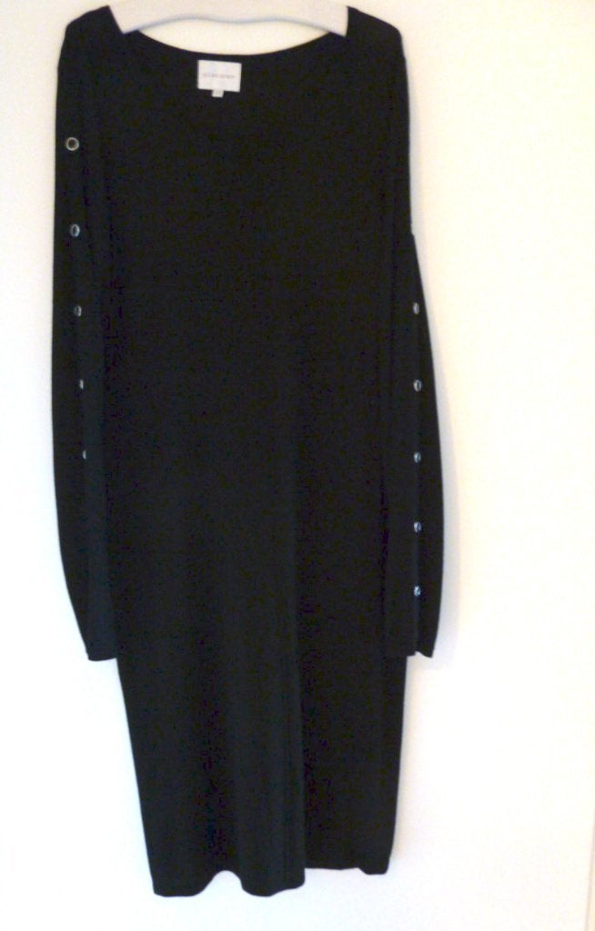 Zwarte jurk XXL Julien Le Roy  Viscose, Zwart, Maat 46/48 (XL) of groter, Ophalen of Verzenden, Zo goed als nieuw
