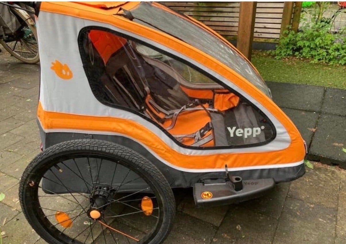 Yepp Fietskar - Super kar voor achter je fiets, Ophalen of Verzenden, Gebruikt, Kinderkar, 40 tot 60 kg