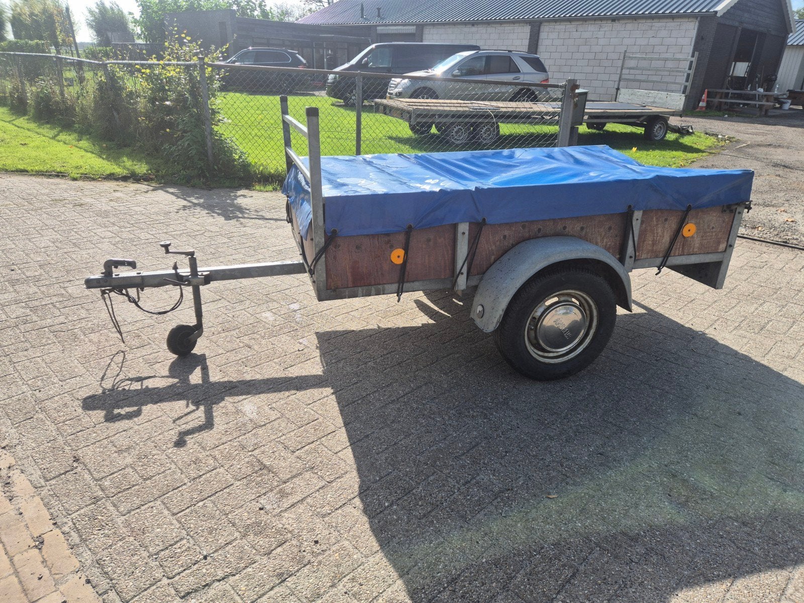 anssems met afdek kleed enkelasser 750 kg, Ophalen, Gebruikt