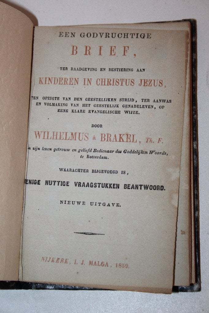 Brakel & Van der Kemp - Twee werken met brieven (1859/1857), Ophalen of Verzenden, Gelezen, Christendom | Protestants