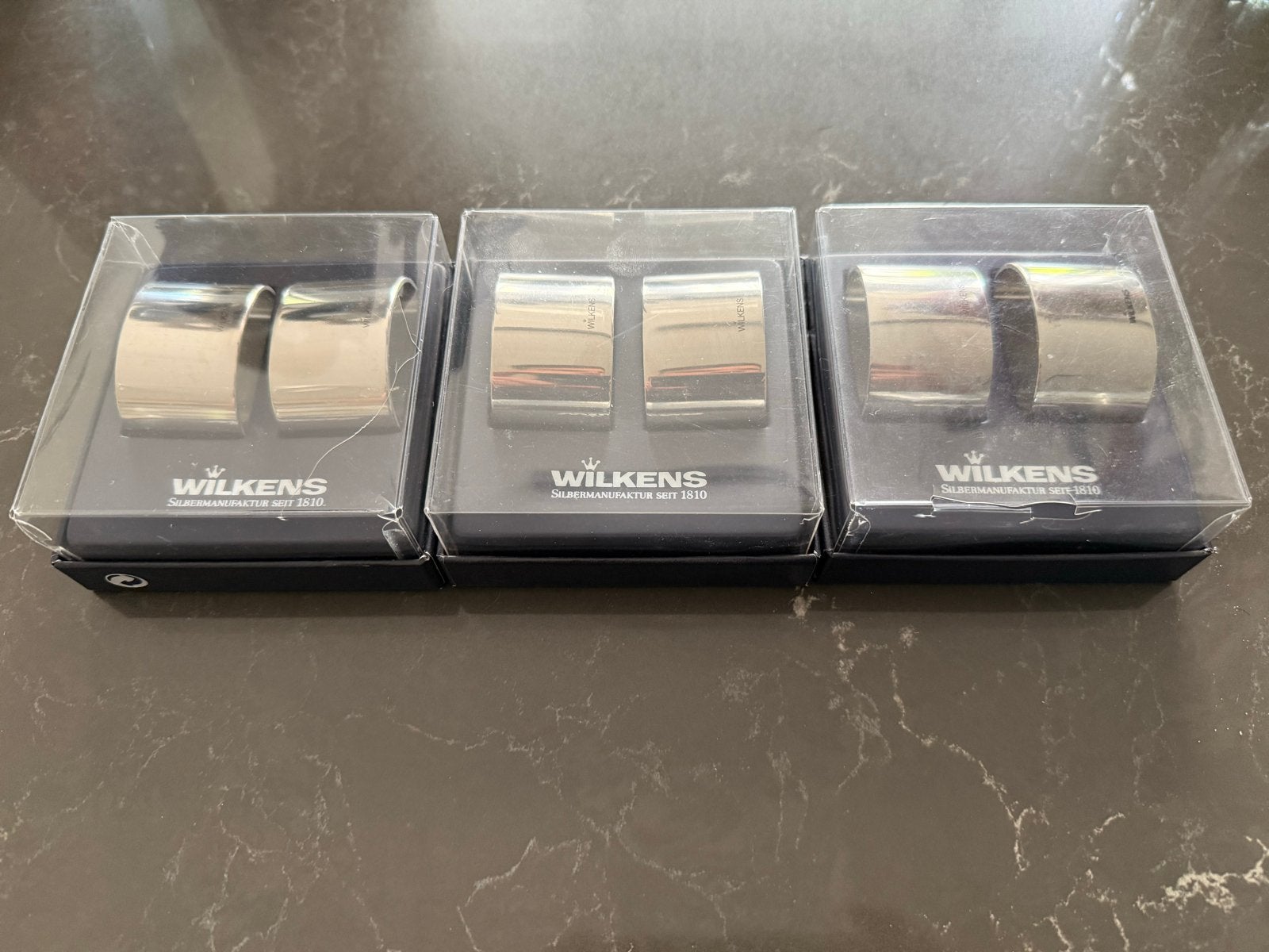 Wilkens Servetringen - Set van 6 - Verzilverd, Gebruikt, Ophalen of Verzenden, Rvs of Chroom, Overige merken