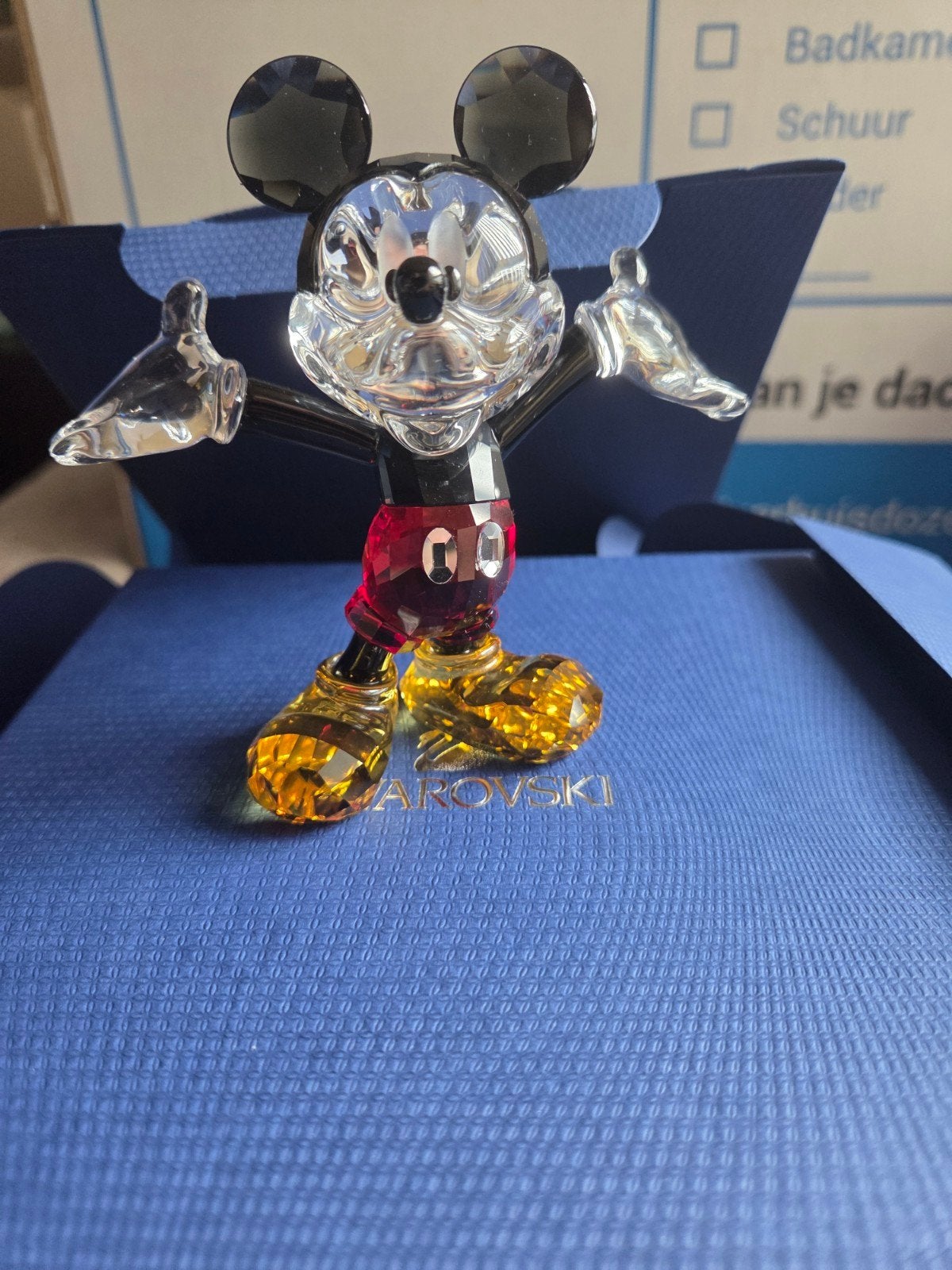 Swarovski Mickey Mouse Kristalbeeldje in Doos, Verzamelen, Ophalen of Verzenden, Zo goed als nieuw