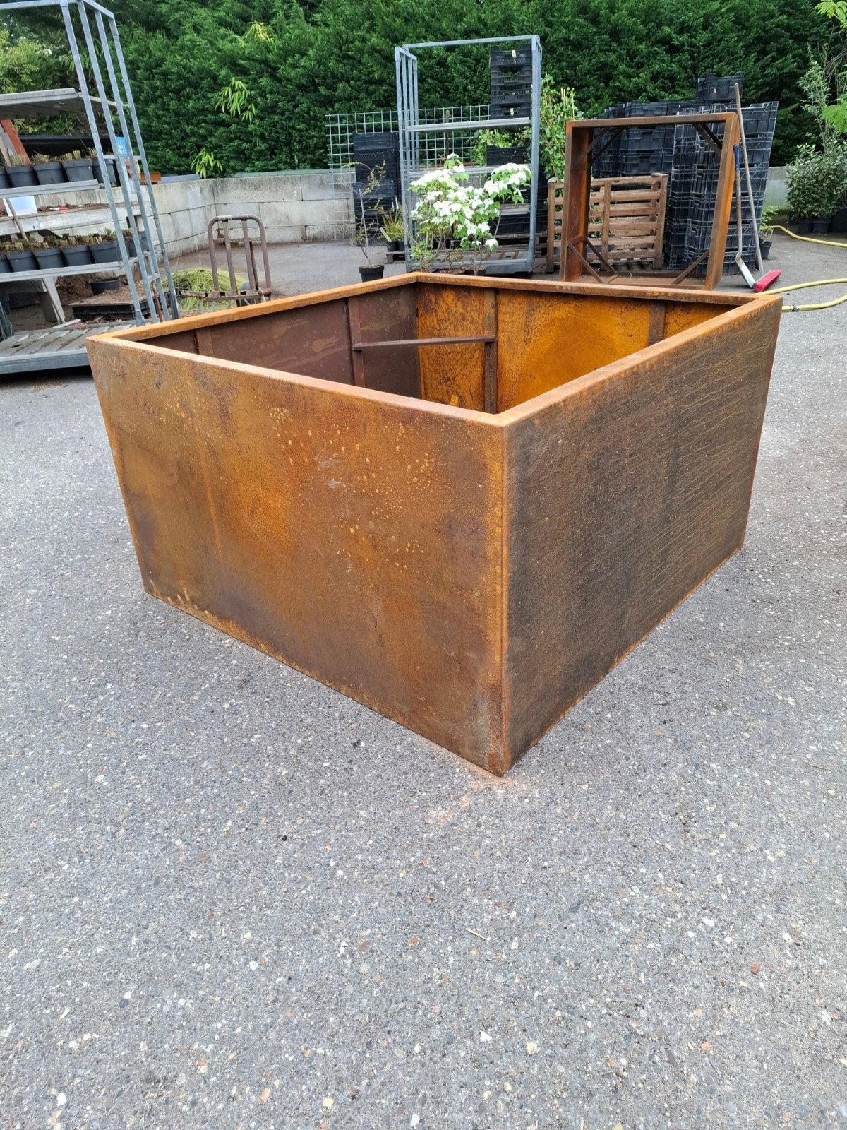 Cortenstaalbakken,, Tuin en Terras, Bloembakken en Plantenbakken, 100 cm of meer, Vierkant, Nieuw, Ophalen of Verzenden