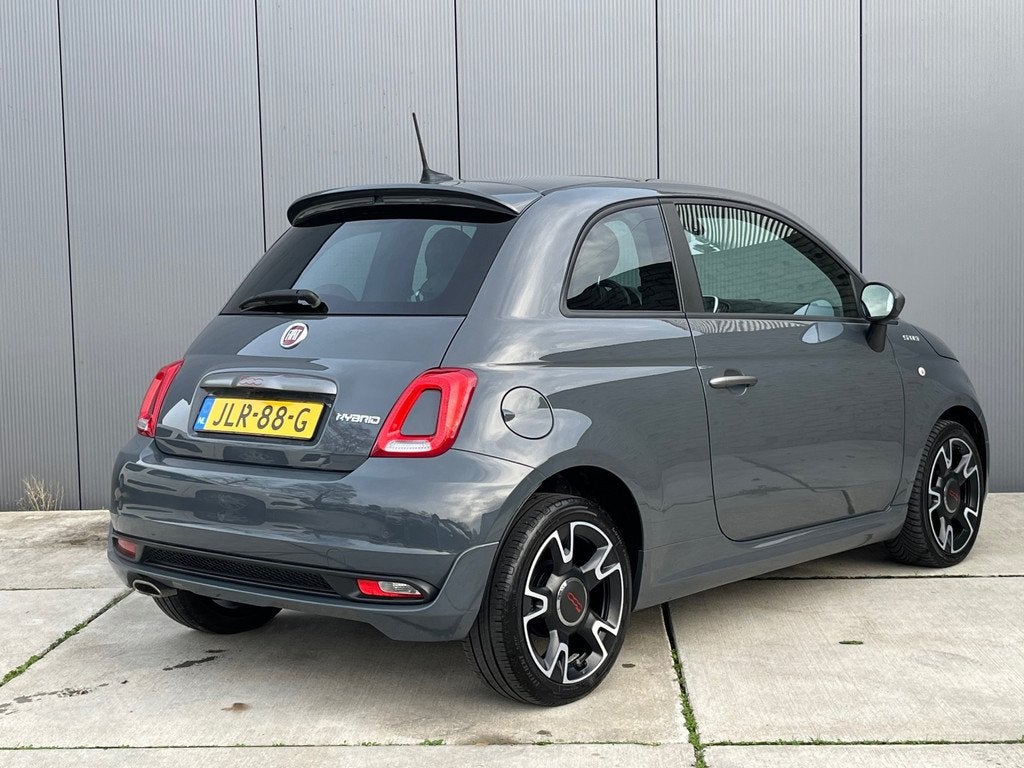 Fiat 500 1.0 Hybrid Sport / Panoramadak / Beats / Navigatie, Gebruikt, 4 stoelen, Leder en Stof, Automatische klimaatregeling