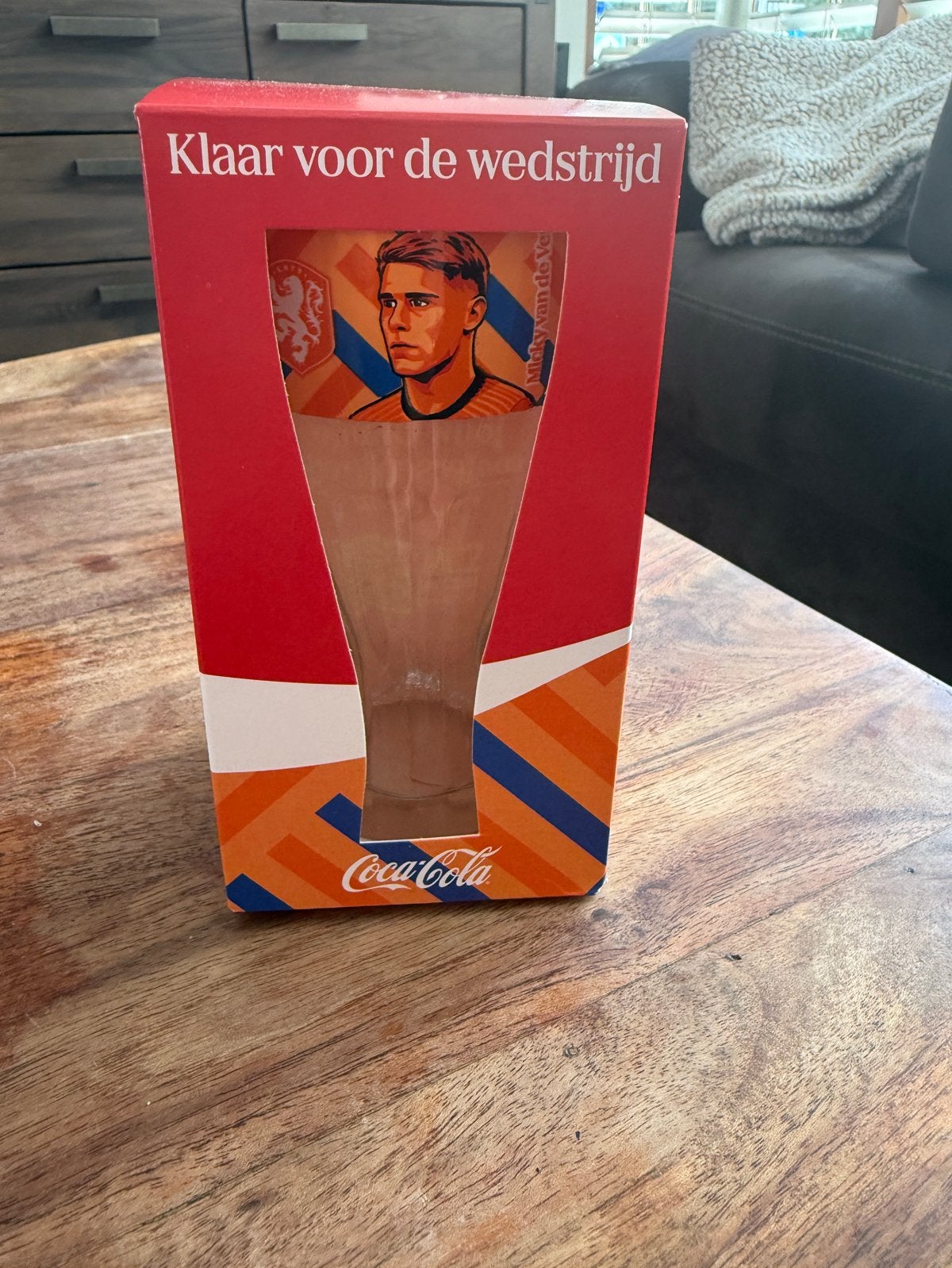 Coca-Cola Oranje WK glas Mickey van de Ven, Ophalen of Verzenden, Nieuw