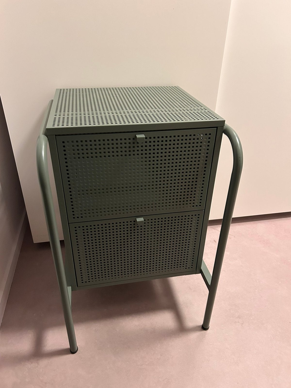 IKEA Nikkeby ladekastje groen, Huis en Inrichting, Ophalen, 1 of 2 laden, 50 tot 100 cm, Zo goed als nieuw