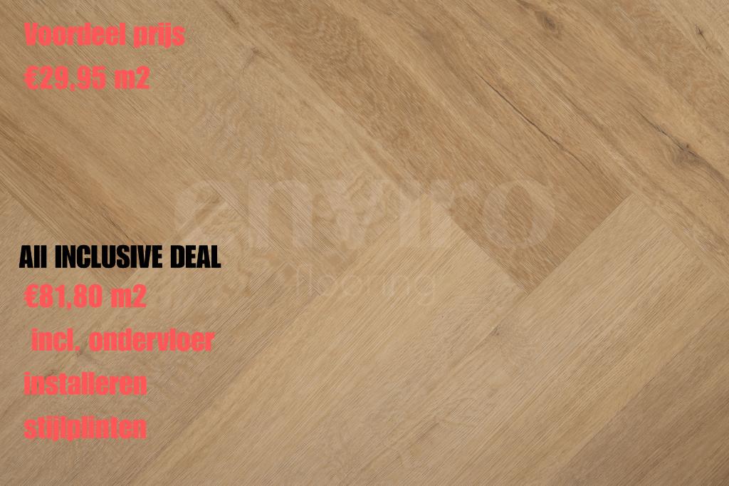 ACTIE!!!  Enviro flooring SPC Click visgraat  rustic 012, Ophalen, Bruin, 75 m² of meer, Overige typen