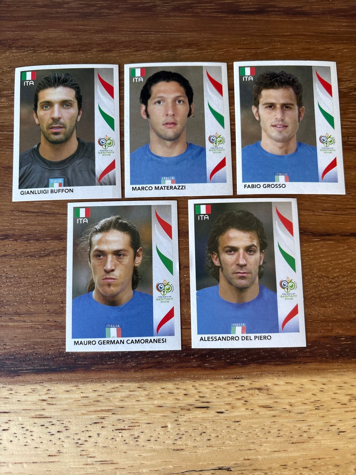 Panini WK 2006 Italië team stickers - Buffon, Materazzi e.a., Ophalen of Verzenden, Zo goed als nieuw, Sport