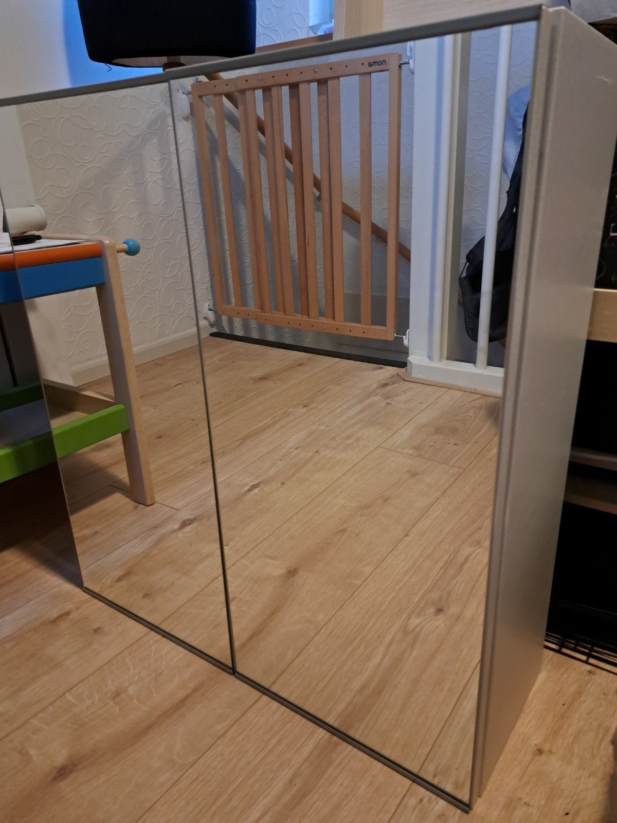 2 deurs Ikea spiegelkast met lamp, Ophalen, Spiegelkast, 50 tot 100 cm, Minder dan 25 cm