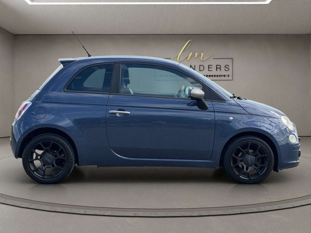 Fiat 500 0.9 TwinAir Turbo 2011 BLAUW | Airco | NL | Leder, Keurmerk '100% Onderhouden', Euro 5, 86 pk, 31 €/maand