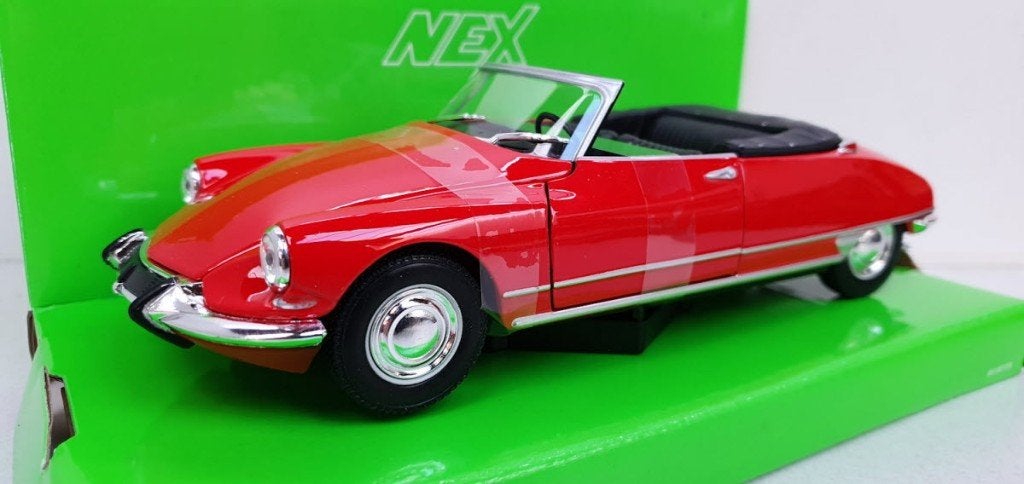 Citroen DS19 Cabriolet Rood, Hobby en Vrije tijd, Modelauto's | 1:24, Auto, Welly, Welly, Nieuw