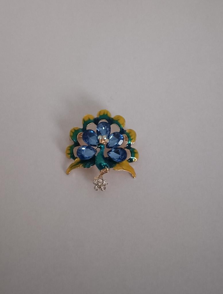 Pauw broche, Overige materialen, Overige kleuren, Minder dan 4 cm, Nieuw