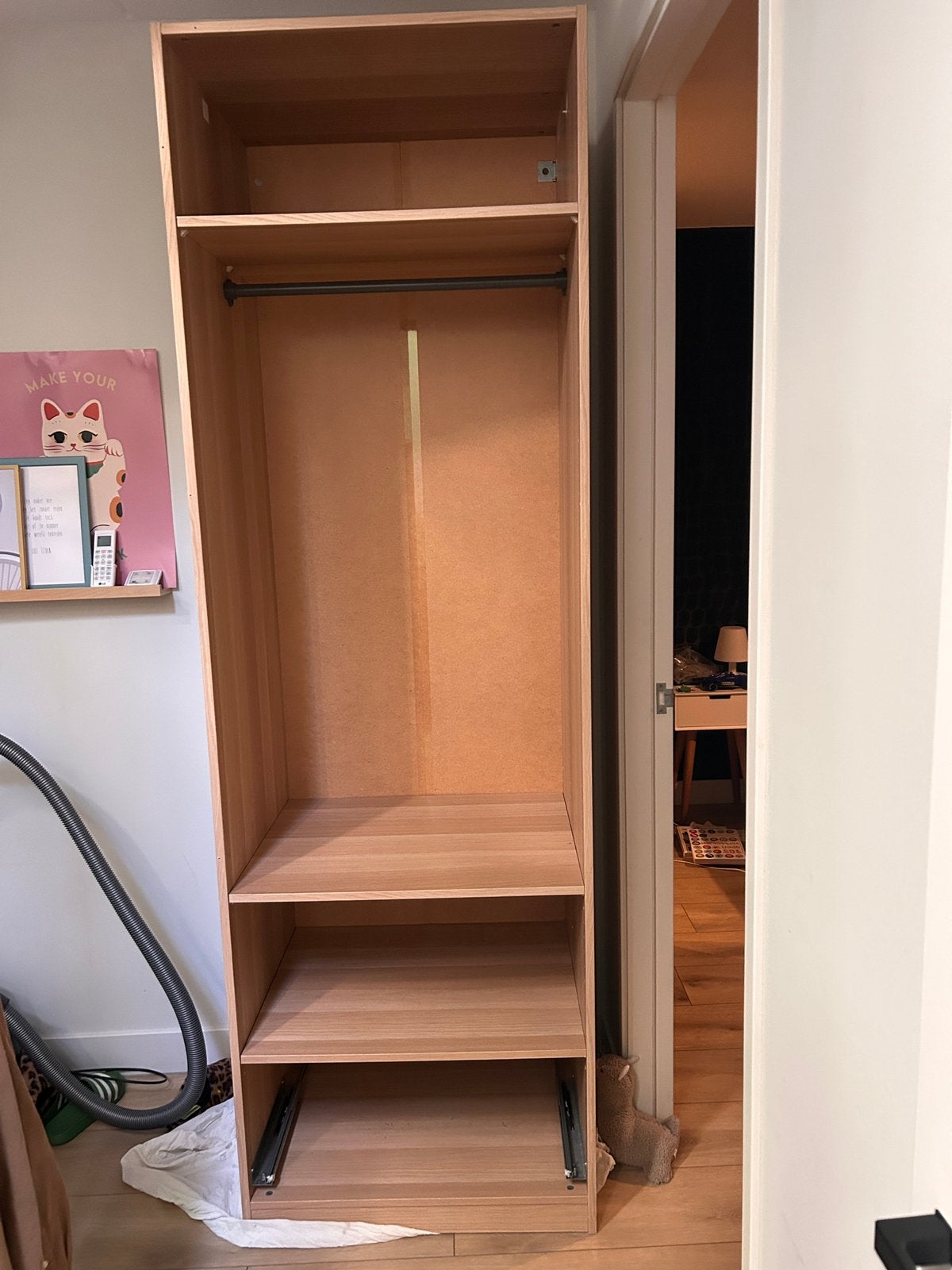 Ikea pax kledingkast eiken 75cm x 236 hoog x  58cm diep, Ophalen, Gebruikt, 200 cm of meer, 50 tot 100 cm