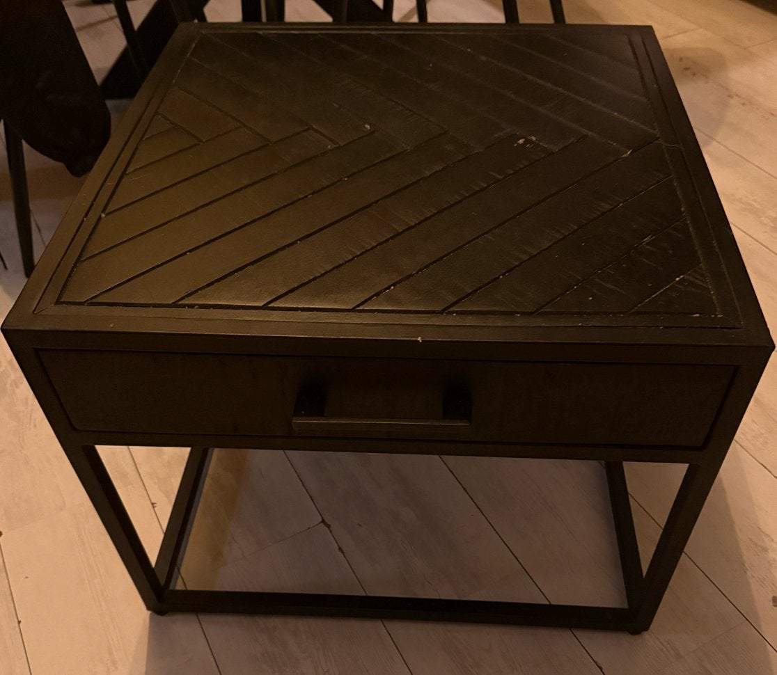 Salontafel met lade, Gebruikt, Vierkant, Ophalen of Verzenden, 75 cm of meer