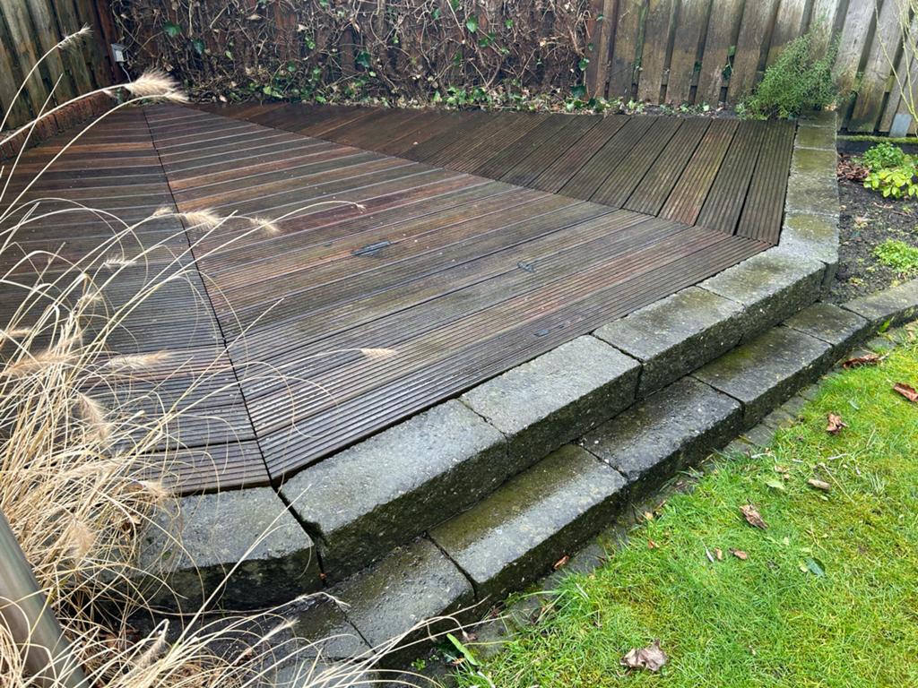 Terrasplanken voor tuin of balkon - hard hout, Tuin en Terras, Ophalen, Gebruikt, Hout