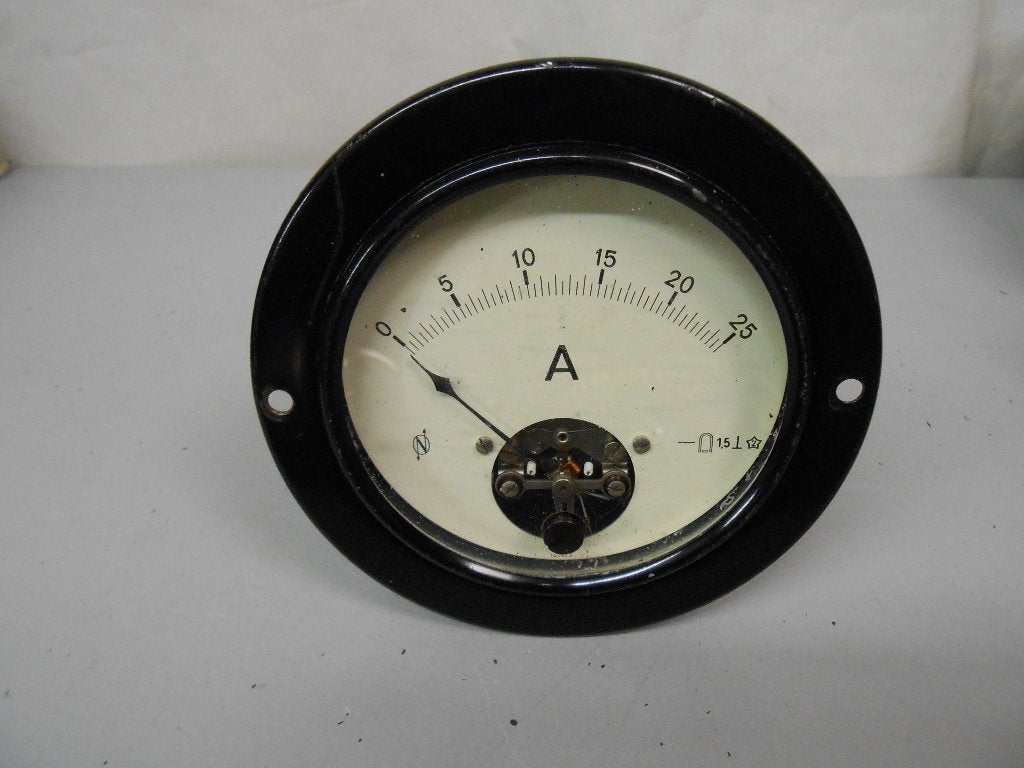 Ampèremeter, analoog, 0 - 25 amp., Ophalen of Verzenden, Gebruikt, Motor en Techniek
