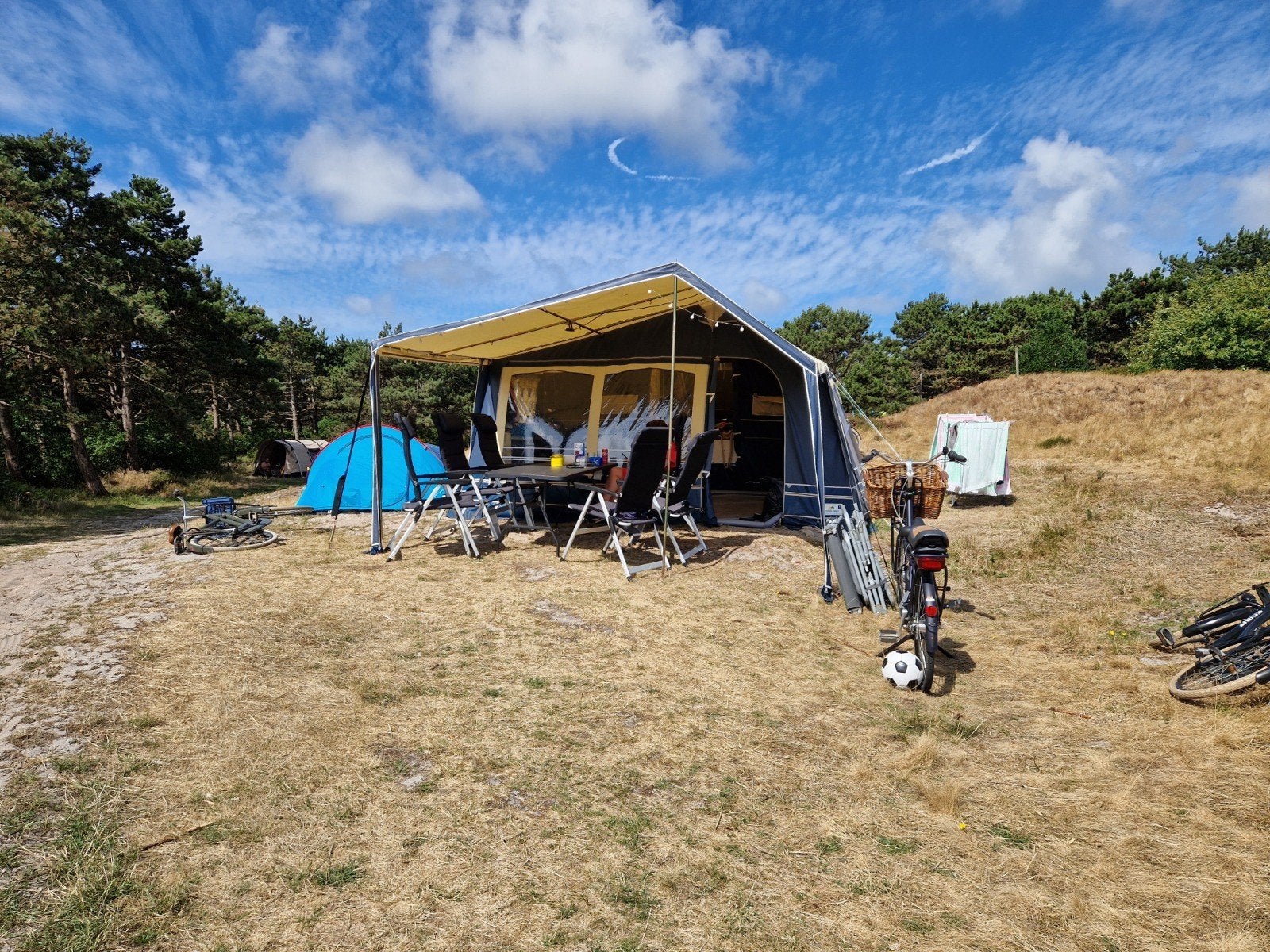 Gerjak Tago Atlantic vouwwagen uit 2009 - 8 persoons, Caravans en Kamperen, Vouwwagens, meer dan 6, Blauw, Aanwezig, Ophalen