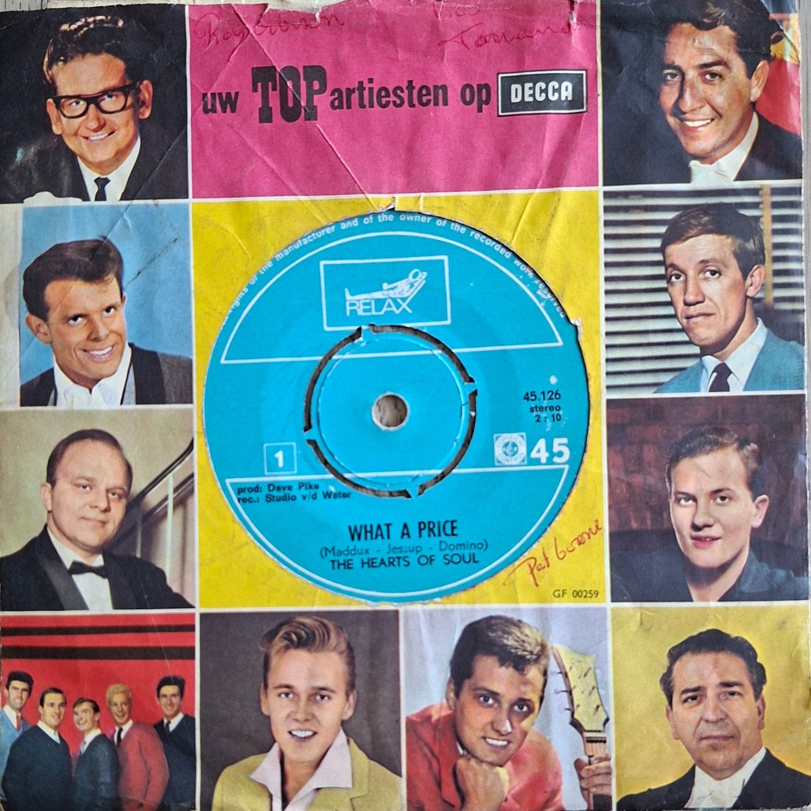 The Hearts of Soul - What a price (1969) Nederbeat, Cd's en Dvd's, Vinyl Singles, 7 inch, Ophalen of Verzenden, Zo goed als nieuw