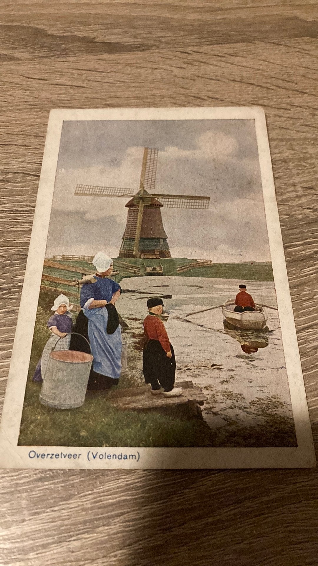 Oude ansichtkaart Volendam Overzetveer Hotel Posthoorn, Ophalen of Verzenden, 1920 tot 1940, Gelopen, Noord-Holland