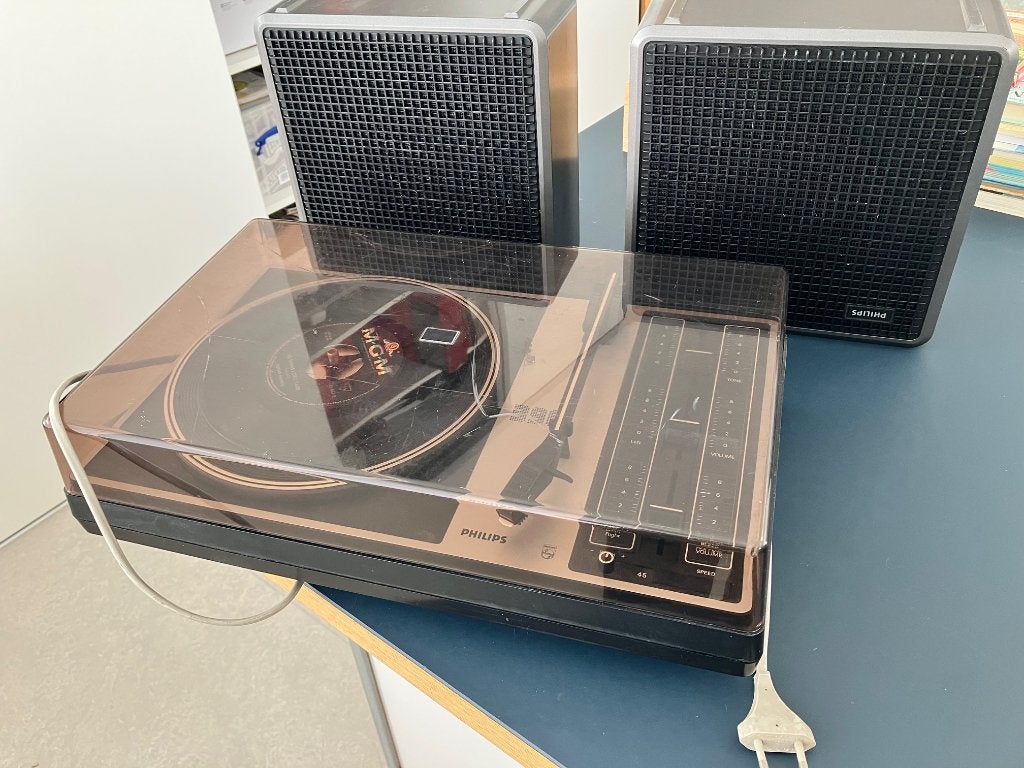 Vintage Philips platenspeler '390', Philips, Gebruikt, Pitch-regelaar, Ophalen of Verzenden
