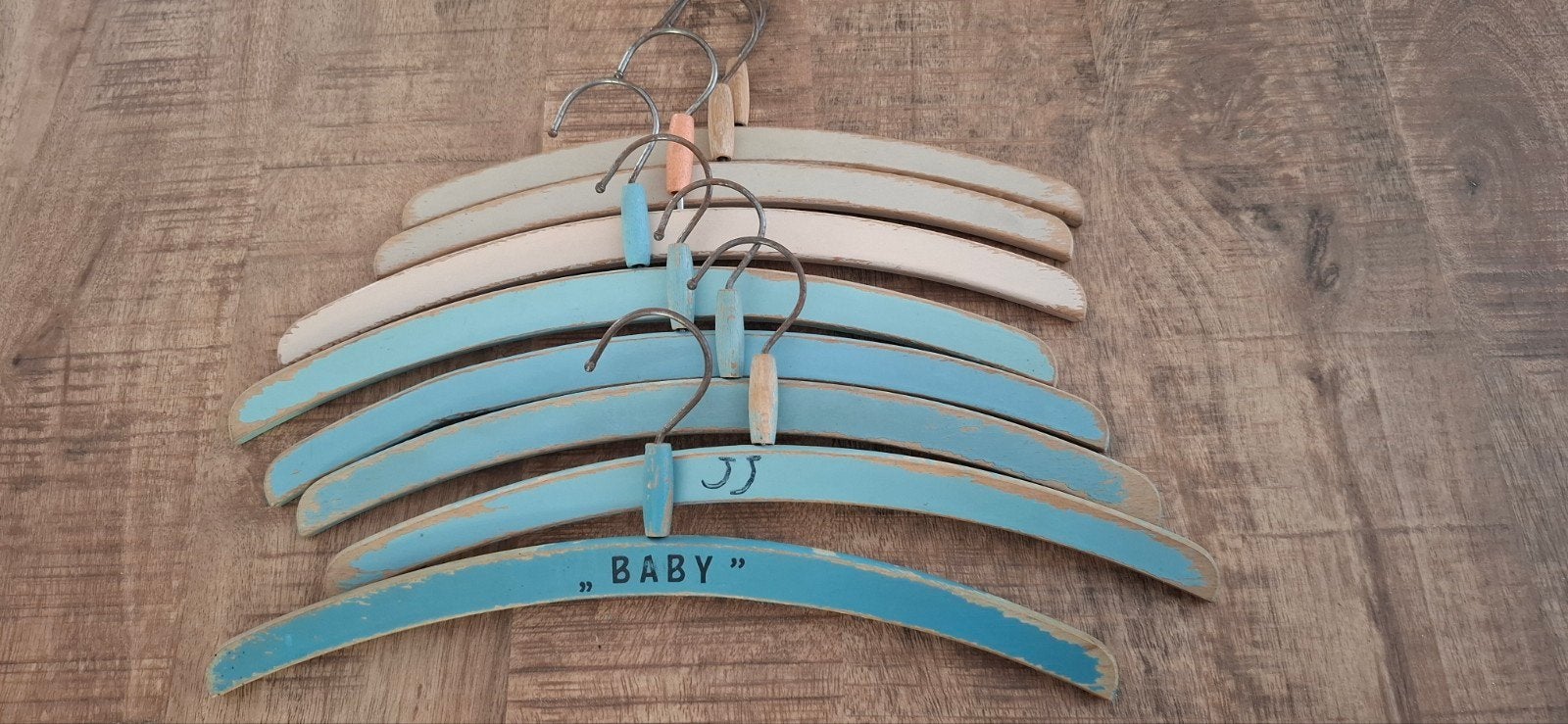 8 vintage babykleerhanger/kinderkleerhanger grootmoederstijd, Ophalen of Verzenden, Gebruikt