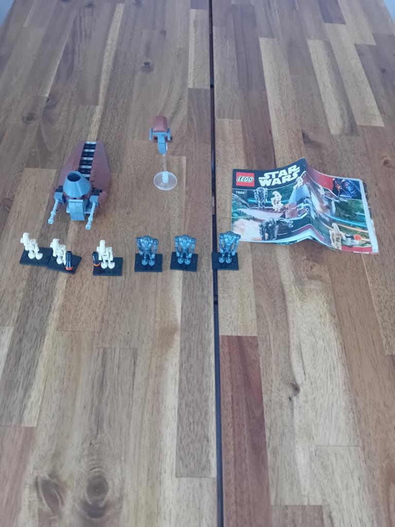 Lego Star Wars set 7124 Flash Speeder met handleiding, Verzamelen, Star Wars, Ophalen of Verzenden, Gebruikt, Spel