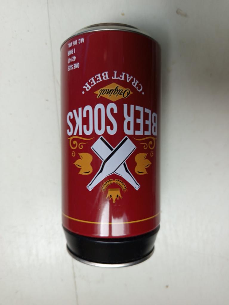 Grappige biersokken in blik - Cadeau voor bierliefhebber, Kleding | Heren, Sokken en Kousen, Overige kleuren, Onbekend, Nieuw