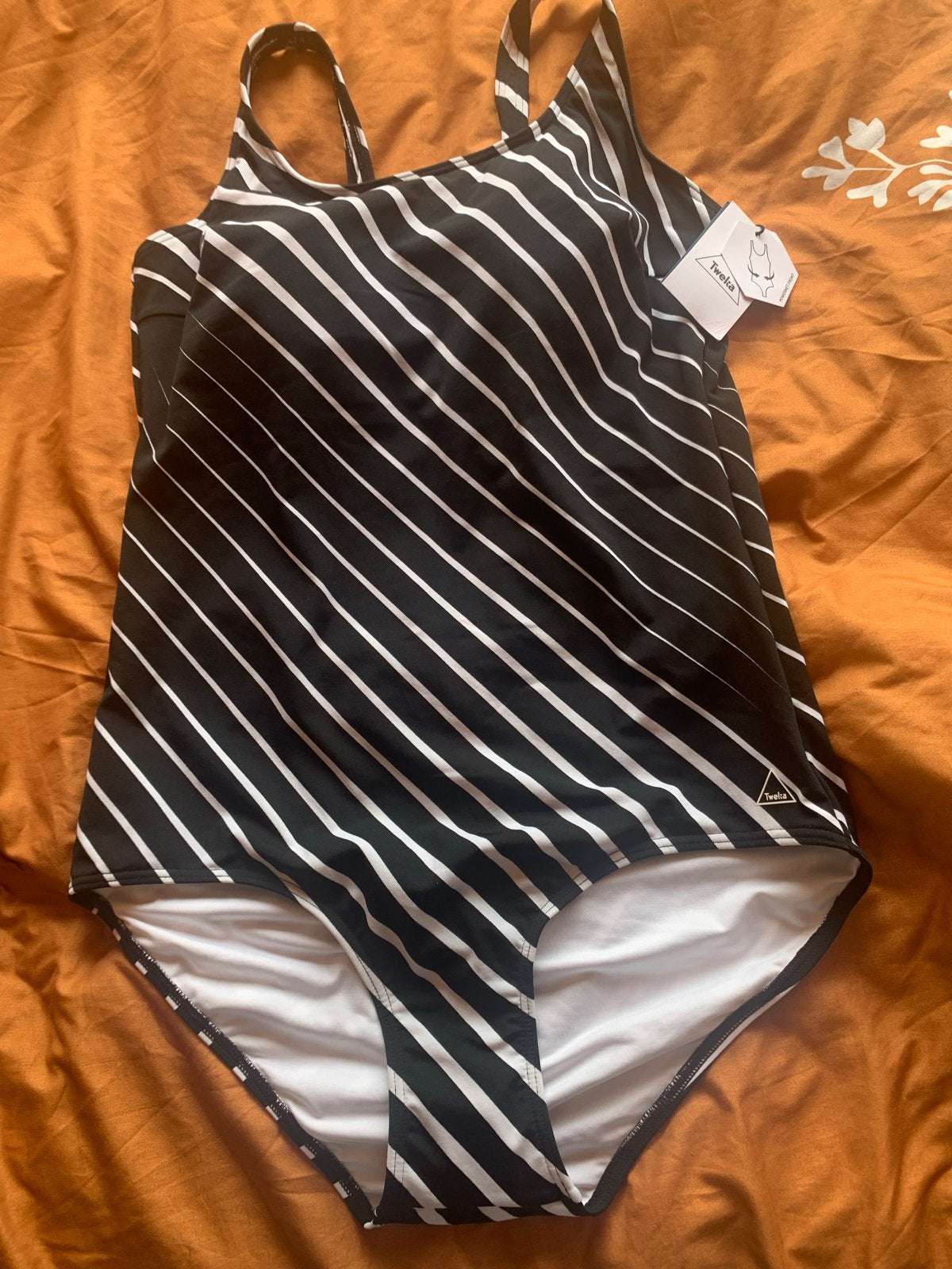 Nieuw Tweka badpak met kaartjes - maat 46, Verzenden, Nieuw, Zwart, Badpak