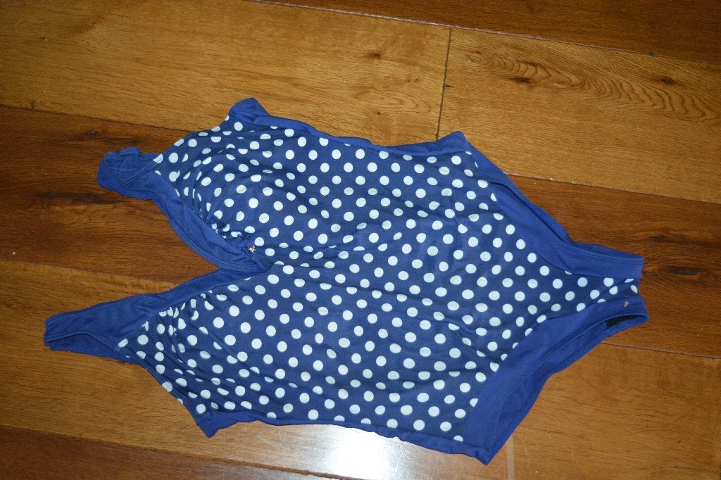 Pierre L'Amour, leuk badpak met stip patroon, mt L, Kleding | Dames, Badmode en Zwemkleding, Blauw, Badpak, Ophalen of Verzenden