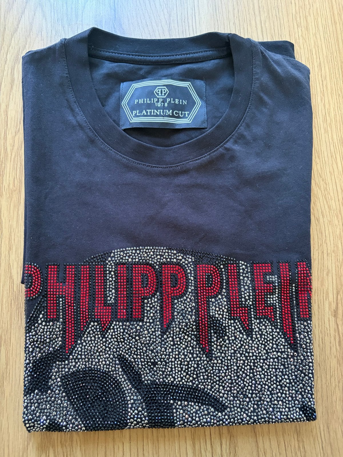 Philipp Plein T-shirt met schedelprint en strass, Ophalen of Verzenden, Nieuw, Maat 48/50 (M), Zwart