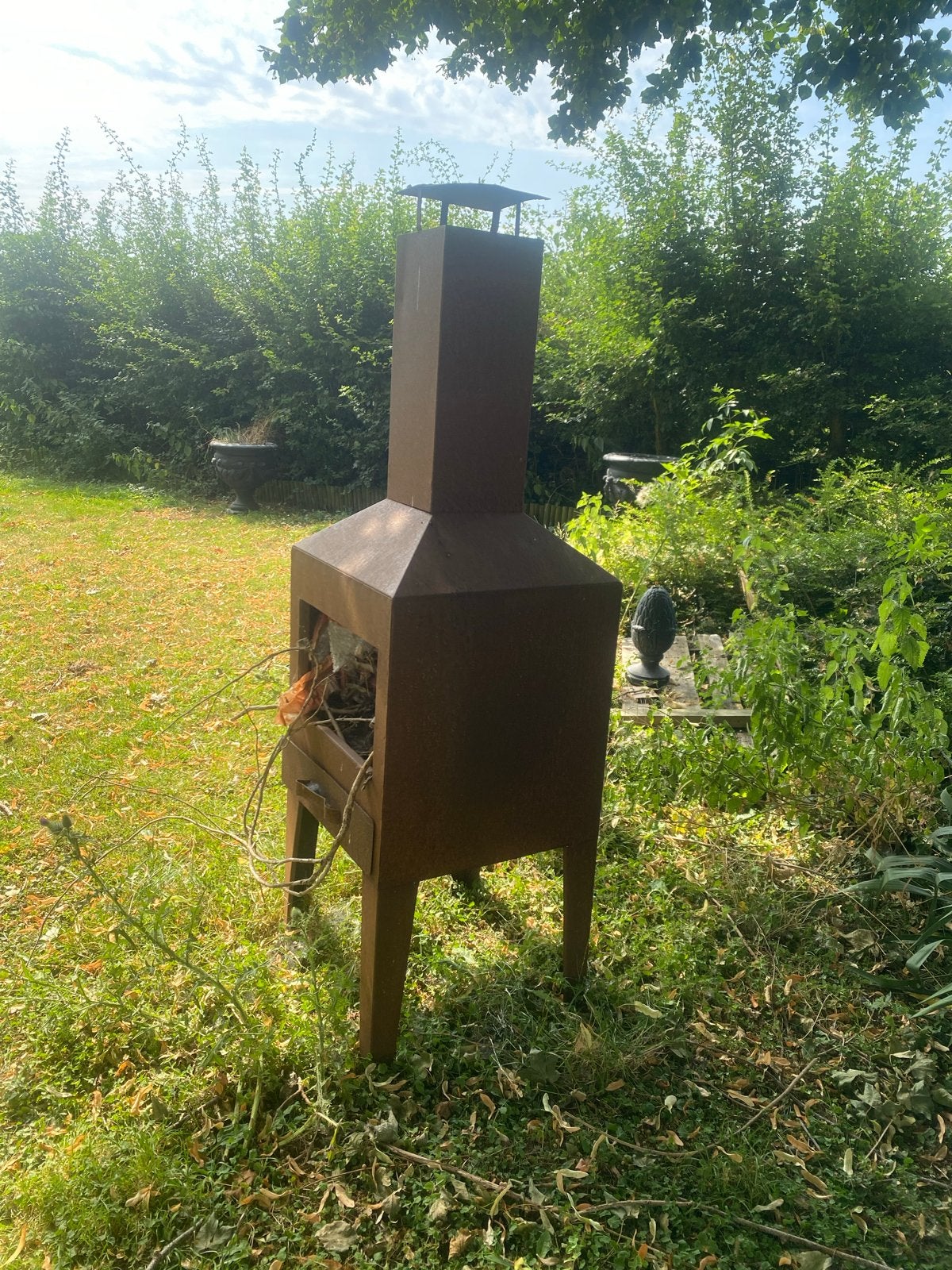 Robuuste Cortenstaal tuinhaard, Tuin en Terras, Vuurkorven, Ophalen, Gebruikt, Vuurton