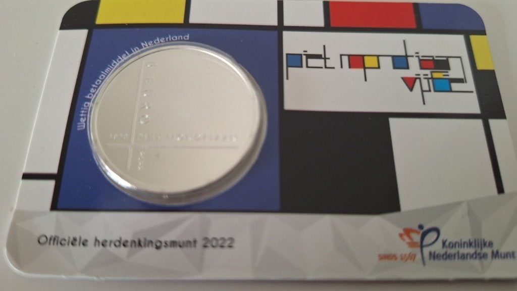 Coincard 2022 - Het Piet Mondriaan Vijfje - UNC, Verzenden, Overige landen, 5 euro, Setje
