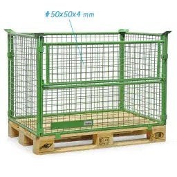 6 xGroene gaasbak op pallet - Stevige opslag, Ophalen of Verzenden