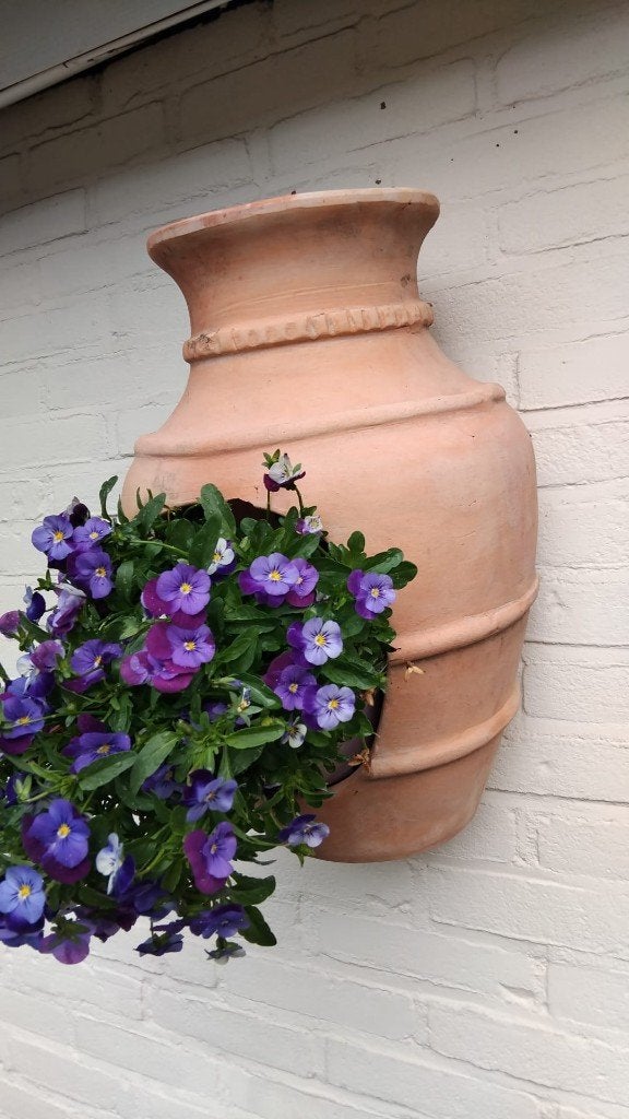Terracotta hangpot, Tuin en Terras, Nieuw, Overige vormen, Aardewerk, 40 tot 70 cm