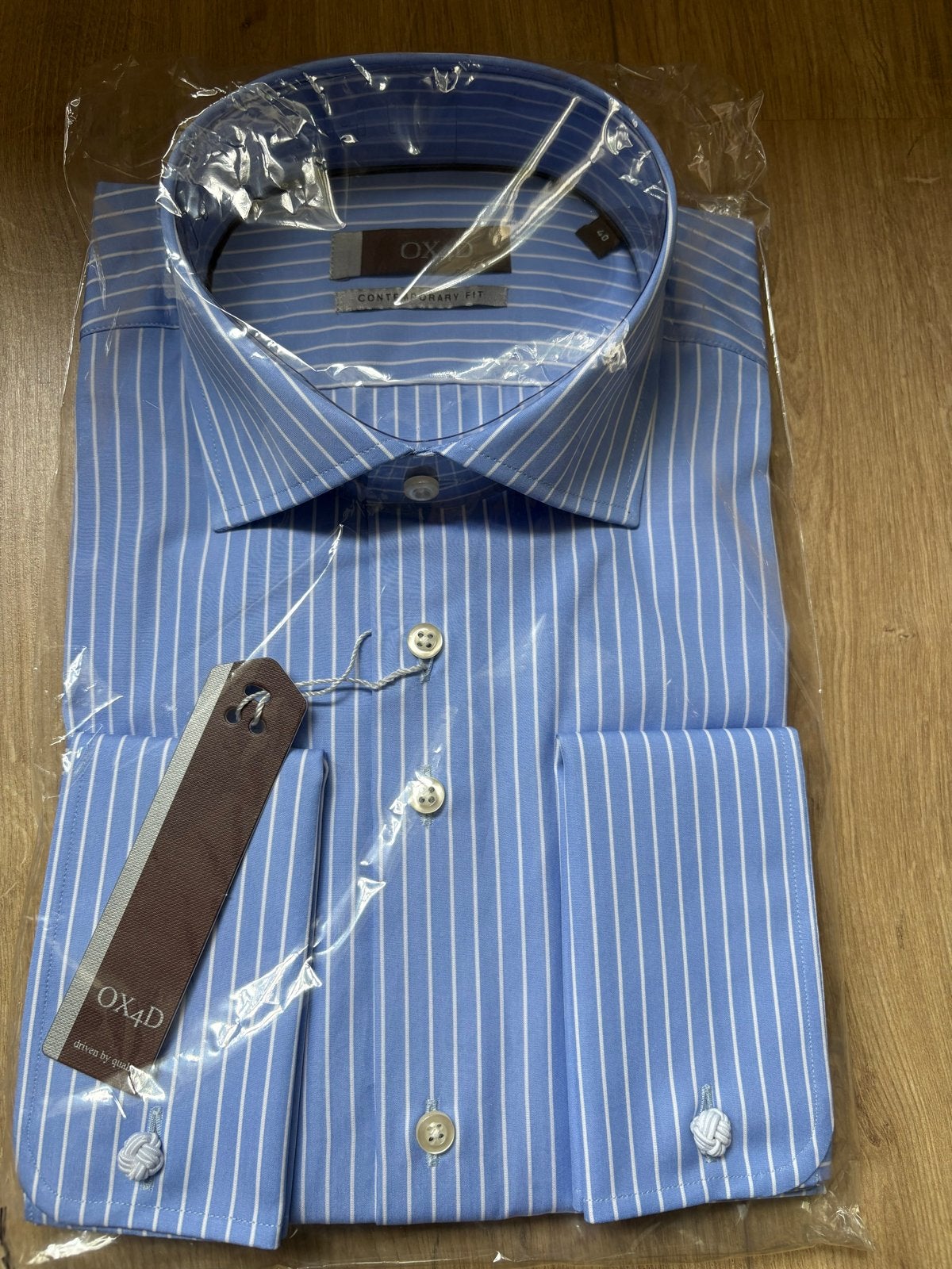 OX4D Heren overhemd - Nieuw in verpakking, Ophalen, Nieuw, Blauw, Halswijdte 41/42 (L)