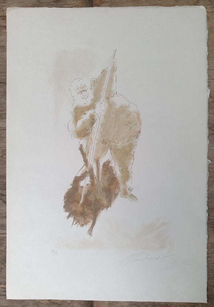 Jean Peschard - Colère - Litho Handgesign., Antiek en Kunst, Kunst | Litho's en Zeefdrukken, Verzenden