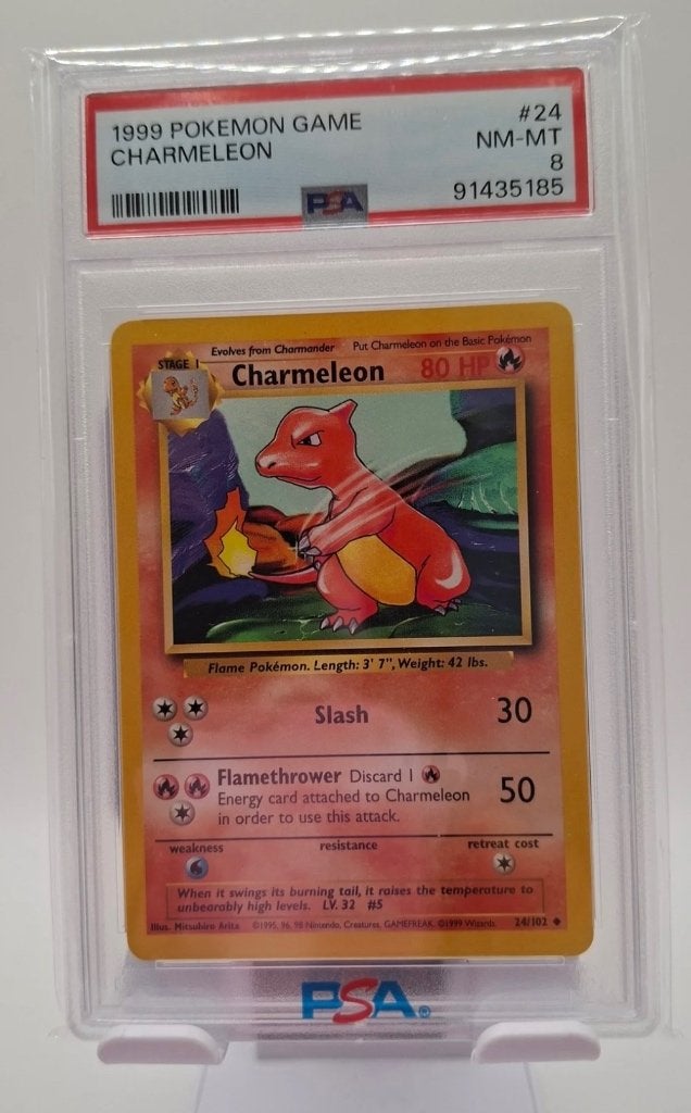 Pokemon 1999 Game | Charmeleon | PSA 8, Verzenden, Zo goed als nieuw, Losse kaart, Foil