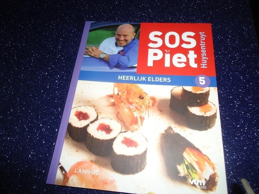 2 kookboeken van s.o.s. piet ,,heerlijk elders en lekker veg, Boeken, Ophalen of Verzenden, Nieuw, S.o.s piet, Nederland en België